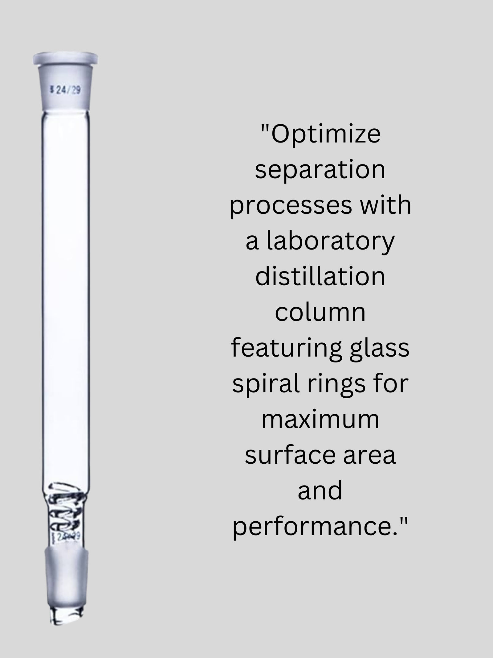 Distilling Column with Glass Spiral Ring Laboratory Distillation Tube in Pakistan